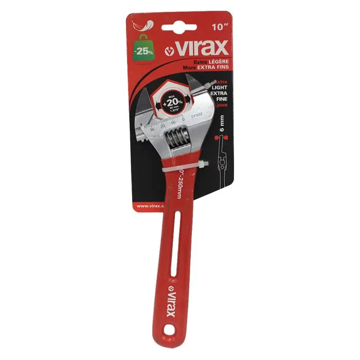Expédition Rapide Clé à molette 10" extra-légère avec des mors fins - Virax