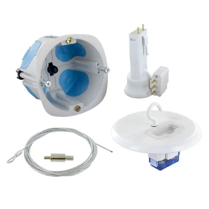Boîtier MULTIMAT NO AIR Point de Centre EASYFIX DCL Ø67 x 50 mm + Fiche Douille E27 + Reprise arrière - BLM Certifié