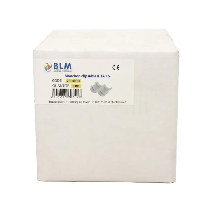 100 Manchons clipsables pour tube ICTA 16 – BLM Livraison Express