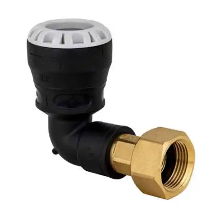 Coude 90° encliquetable PE Ø40 – Laiton femelle écrou-prisonnier 2‘‘ (50/60) Achat Immédiat