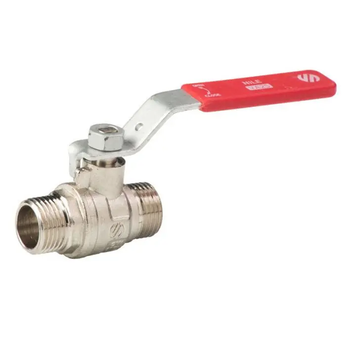 Jusqu&rsquo;à Épuisement Des Stocks Vanne à sphère PN25 NILE ACS 1&Prime;1/2 (40/49) Mâle Mâle – Poignée plate rouge – Arco