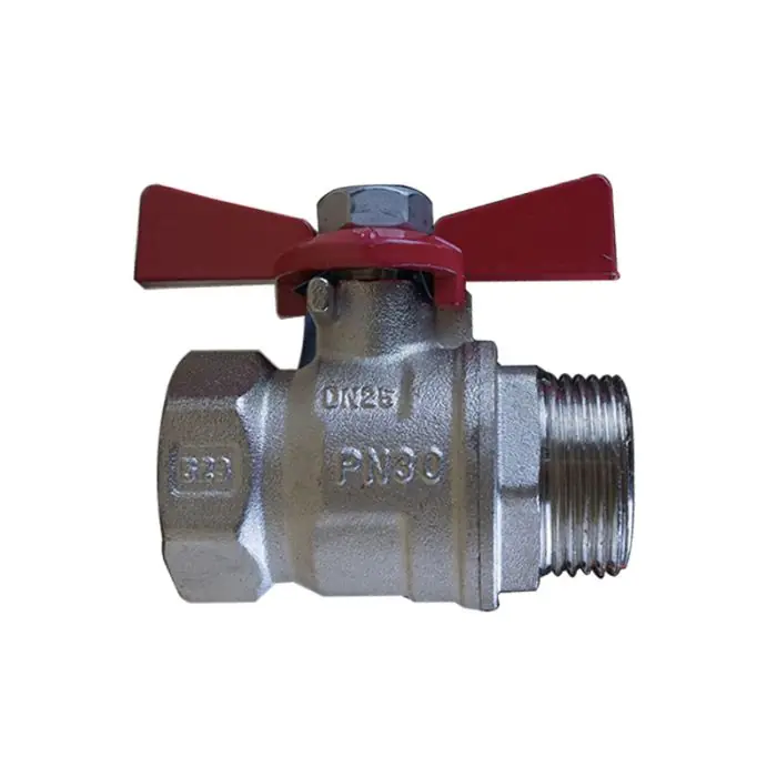 Remise Vanne à sphère PN30 SENA ACS Manette Papillon rouge Mâle/Femelle 1" (26/34) - Arco