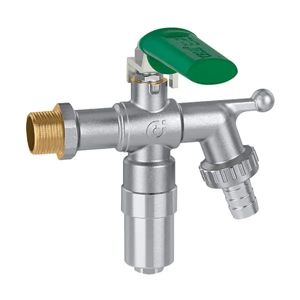 Robinet de Jardin Anti-Gel Mural 1/2" mâle et 3/4" mâle - avec bec d‘accrochage pour seau - Thermador Super Prix