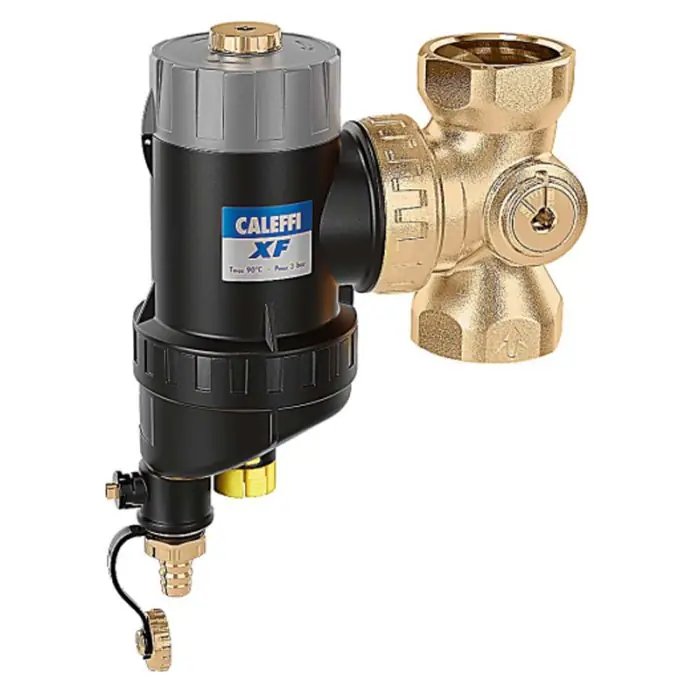 Nouvel Arrivage Pot de décantation spécial PAC DN 50 - CALEFFI XF 2" (50/60) FF avec anneau magnétique et filtre automatique + BYPASS - Thermador