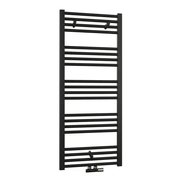 Expédié Aujourd'hui Sèche-serviettes eau chaude NF Mahana - 500 x 1496 mm - 631W - Noir - Thermador
