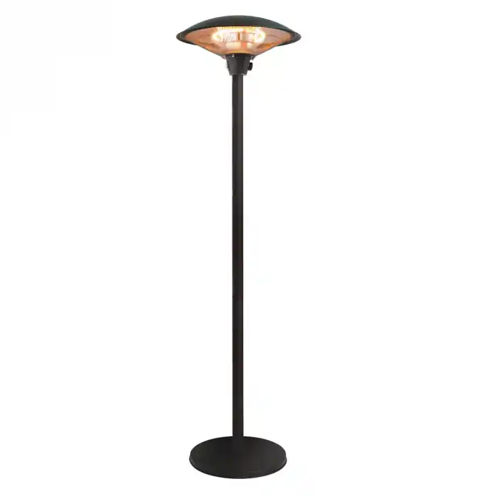 Parasol chauffant électrique sur pieds MILAN NOIR - Favex Prix Promo