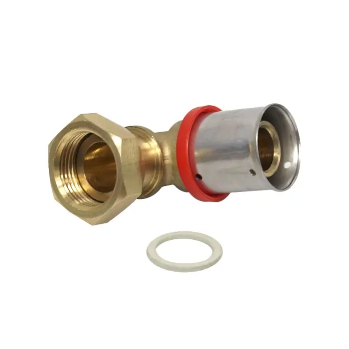 Certifié Coude multicouche à sertir écrou libre femelle (20/27) 3/4" - Ø26x3,0 - MULTIPEX
