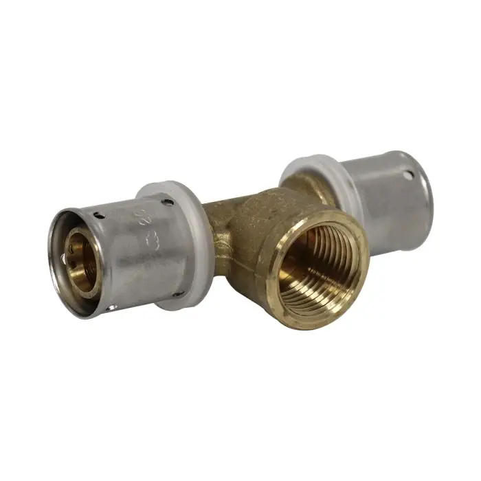 Paiement Sécurisé Té multicouche à sertir femelle - Ø20x2,0 - (15/21) 1/2" - MULTIPEX
