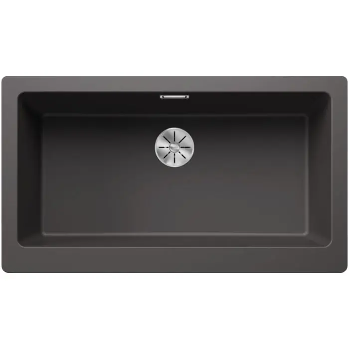 Achat Immédiat Évier Vintera XL 9-UF gris rocher – sous-meuble 90 cm – 896 x 510 x 220 mm – vidage manuel – Blanco