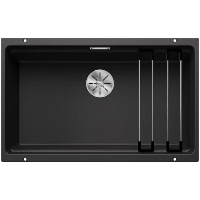 Petit Prix Évier ETAGON 700-U anthracite - sous-meuble 80 cm - 730 x 460 x 200 mm - vidage manuel + 2 rails étagon - Blanco