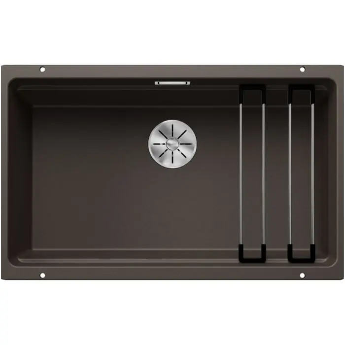 Évier ETAGON 700-U café – sous-meuble 80 cm – 730 x 460 x 200 mm – vidage manuel + 2 rails étagon – Blanco Meilleur Choix