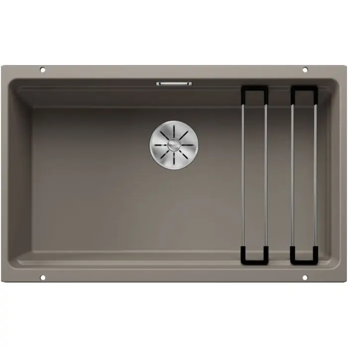 Achat Immédiat Évier ETAGON 700-U tartufo – sous-meuble 80 cm – 730 x 460 x 200 mm – vidage manuel + 2 rails étagon – Blanco