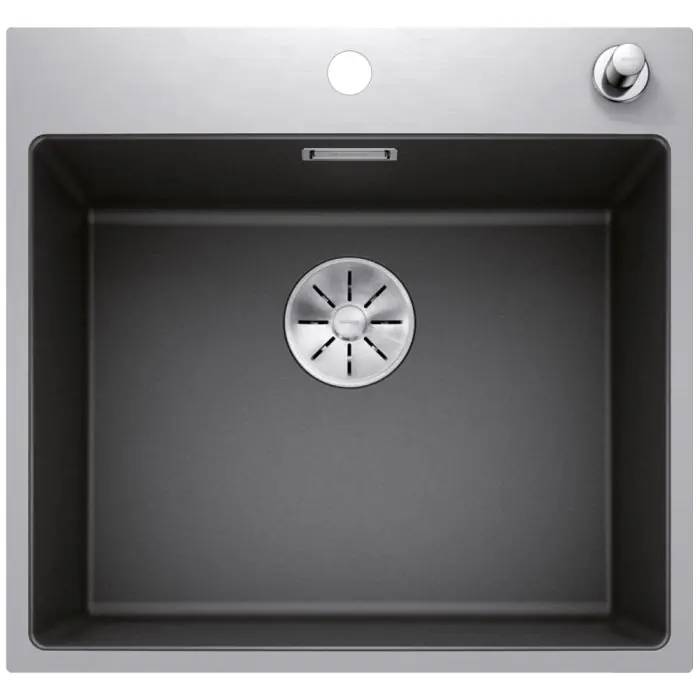 Acheter Direct Évier Subline 500-IF/A SteelFrame anthracite – sous meuble 60 cm – 543 x 510 x 190 mm – vidage automatique – Blanco