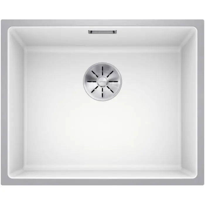 Évier Subline 500-IF SteelFrame blanc – sous meuble 60 cm – 543 x 443 x 190 mm – vidage manuel – Blanco Petit Prix