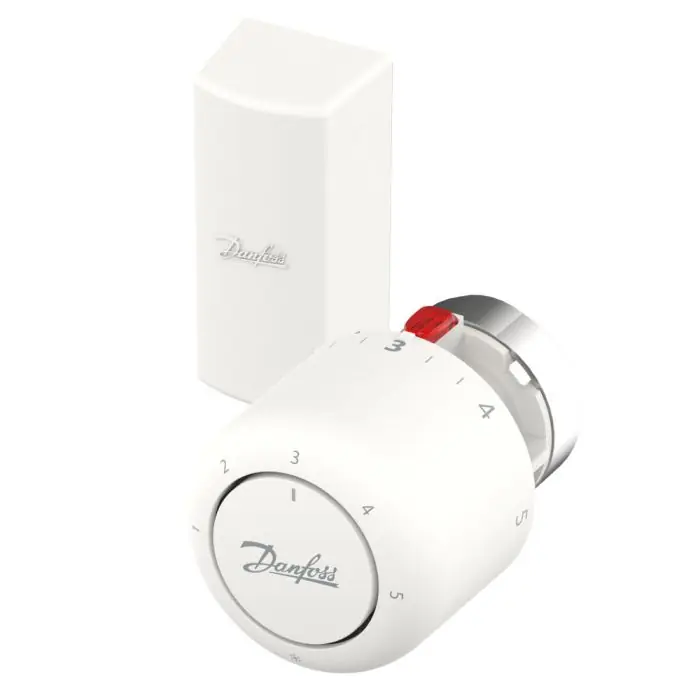 Retour Gratuit Tête thermostatique Aero pour ancien corps Danfoss RA/V, technologie gaz, avec sonde déportée - Danfoss