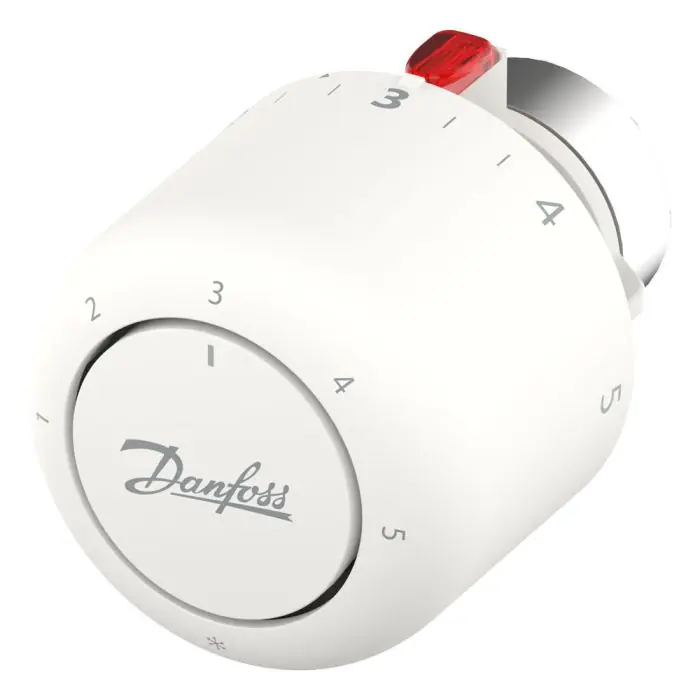 Nouveauté Tête thermostatique Aero pour ancien corps Danfoss RA/VL, technologie gaz et repère pour malvoyants - Danfoss