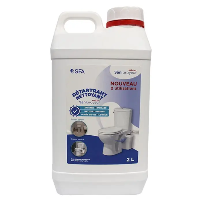 Expédition Rapide Détartrant 2L spécial Sanibroyeur - Pour tous les Adaptables et Sanispeed + par Sfa