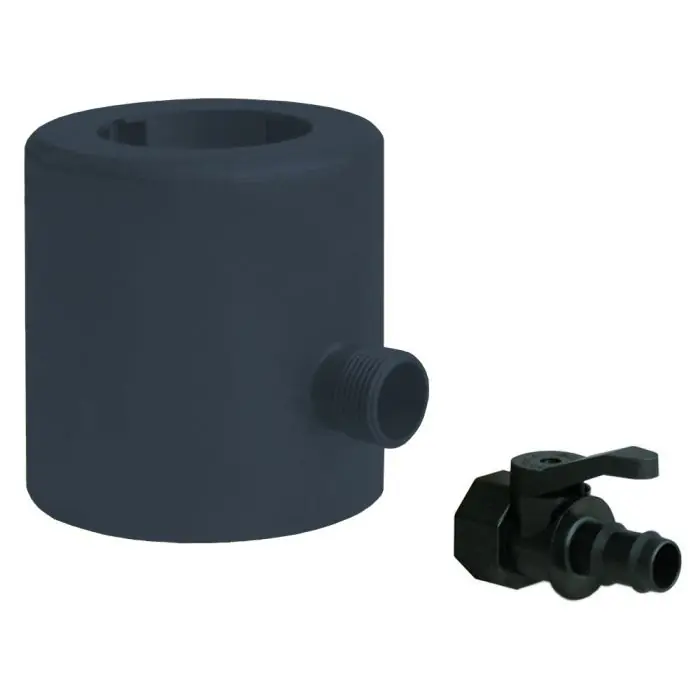Meilleur Prix Récupérateur d‘eau de pluie en PVC pour tube Ø63-80-100-92×57 mm – Anthracite – First Plast