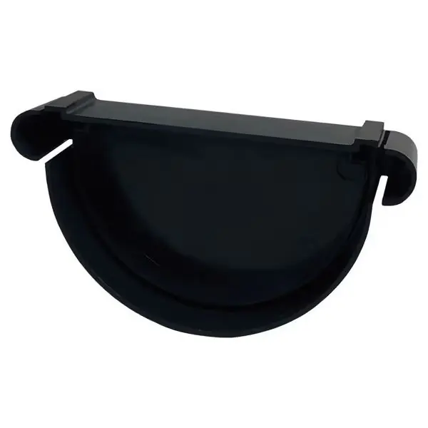 Prix Réduit Fond de gouttière PVC 25 droite/gauche - Anthracite - First Plast