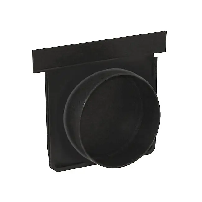Naissance fond noir pour caniveau PP PRATIKO EASY série 130 - droite et gauche sortie Ø90 - First Plast Authentique