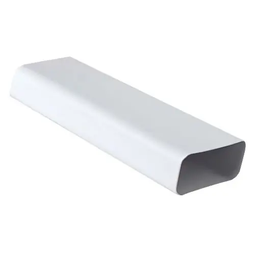Tube Ventilation PVC Blanc Rectangulaire - 150 x 70 mm - Barre de 1 m - First Plast Seulement Aujourd'hui