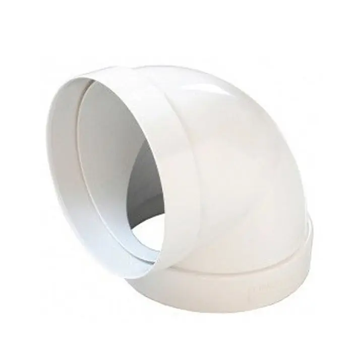 Coude 90° FF Ø100 pour tube Ventilation Rond Ø100 Blanc - First Plast Prix Choc