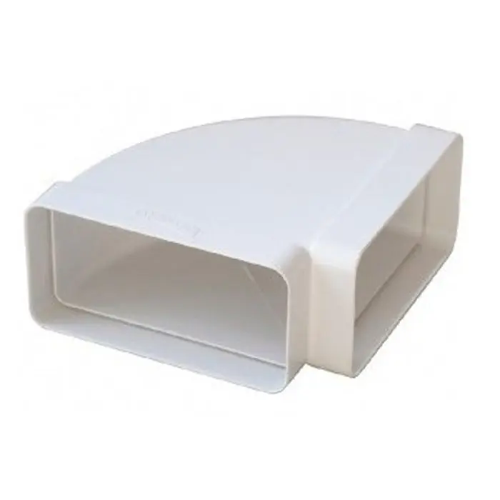 Coude horizontal pour tube Ventilation rectangulaire 120 x 60 mm Blanc - First Plast Seulement Aujourd'hui