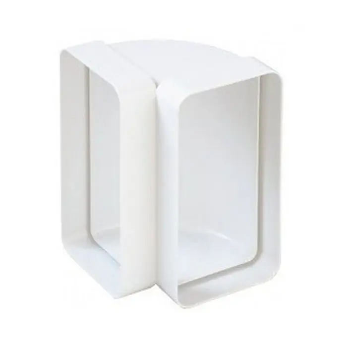 Coude vertical pour tube Ventilation rectangulaire 120 x 60 mm Blanc - First Plast Bon Marché