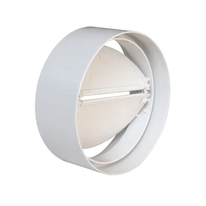 Nouvelle Collection Manchon avec clapet anti-retour pour tube Ventilation rond Ø125 Blanc - FIrst Plast