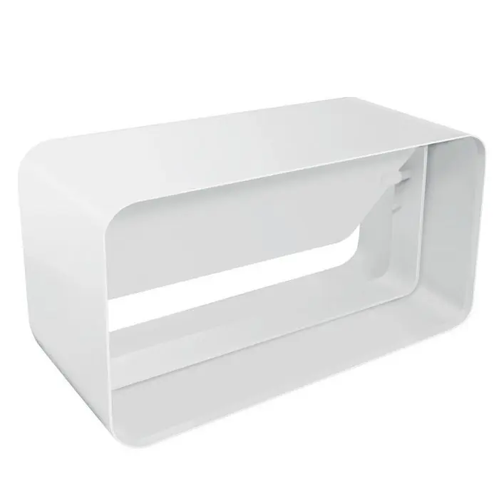 Prix Bas Manchon avec clapet anti-retour pour tube Ventilation rectangulaire 150 x 70 mm Blanc - First Plast