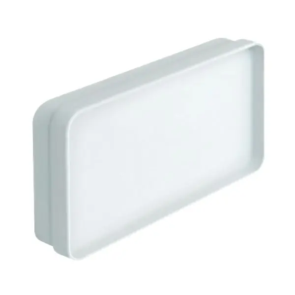 Quantité Limitée Bouchon de fermeture pour tube Ventilation rectangulaire et ses accessoires 120 x 60 mm blanc - First Plast