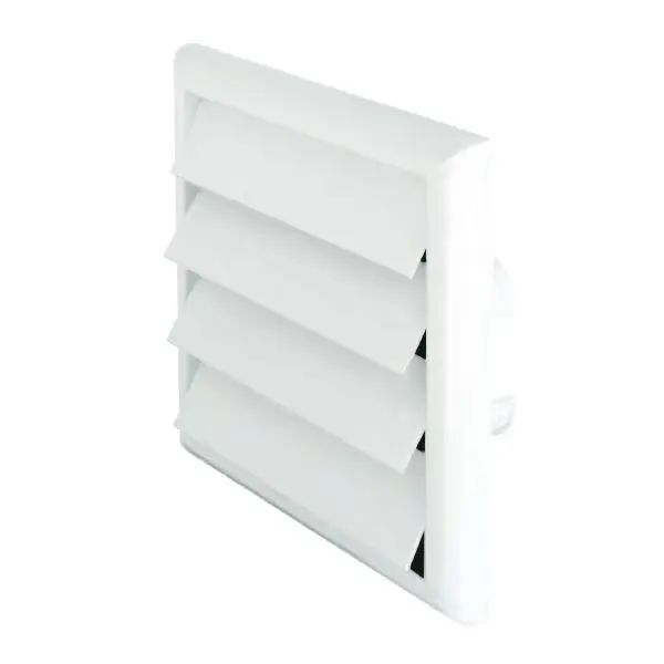 Super Prix Grille en applique 180 x 180 mm avec volets fixes et adaptateur universel pour tubes Ø100/125 - 120x60 - 150x70 - First Plast