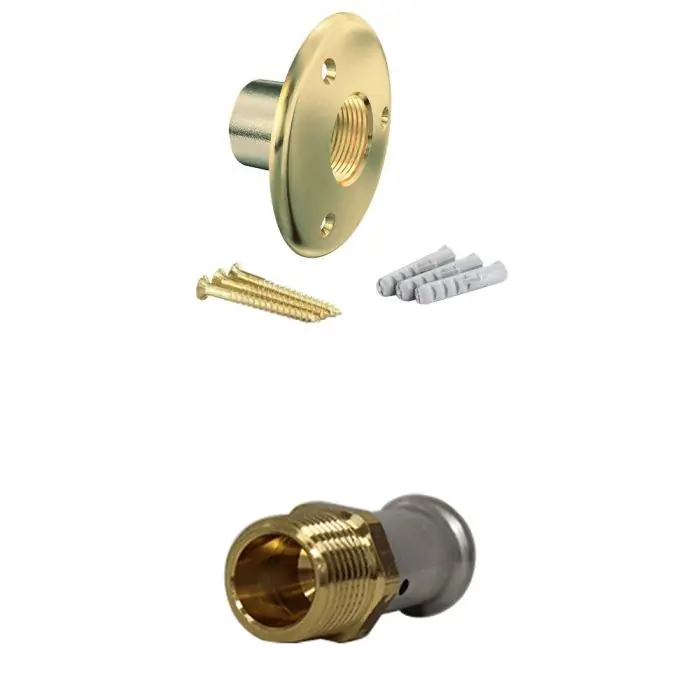 Applique pour fixation de robinet de jardin - Tube Multicouche Henco Ø16 - Raccord à sertir M 1/2" (15/21) TH ou BE - Arcanaute Solde