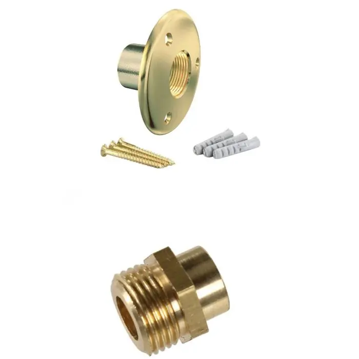 Applique de fixation pour robinet de jardin – Tube cuivre Ø16 – Raccord à souder Mâle 1/2&Prime; (15/21) – Arcanaute Dernière Chance
