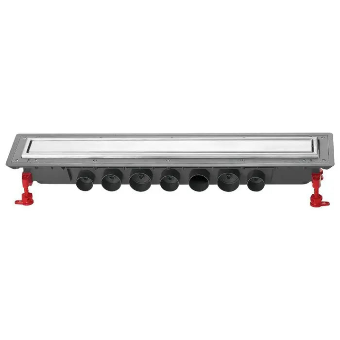Caniveau de douche Venisio Expert avec grille réversible en inox brossé, Ø50 – L.700 mm – Wirquin Pro Achat Immédiat