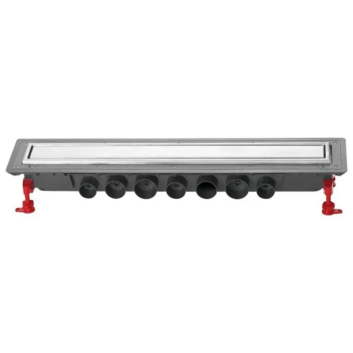 Caniveau de douche Venisio Expert avec grille réversible en inox brossé, Ø50 – L.900 mm – Wirquin Pro Certifié