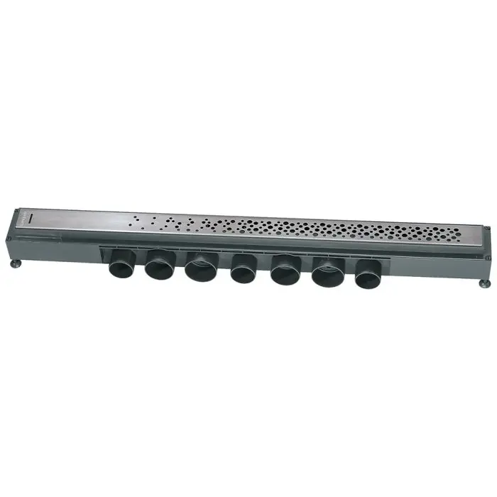 Prix Bas Caniveau de douche Venisio Soda avec grille en inox brossé, Ø50 - L.800 mm - Wirquin Pro