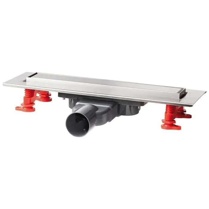 Acheter En Ligne Caniveau douche VENISIO SLIM + avec grille inox brossé réversible brossé, Ø40 – L700 mm – Wirquin Pro