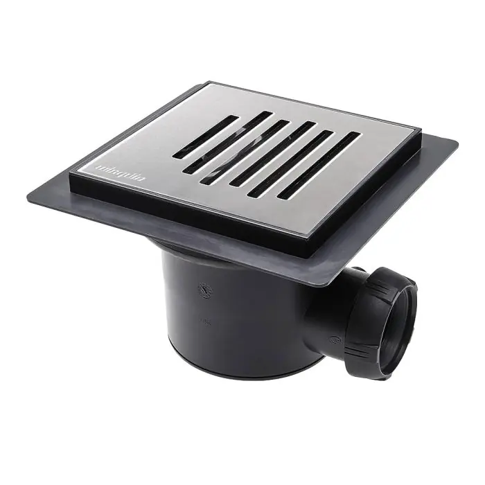 Bonde à chaper Venisio Horizontal, finition grille city inox brossé Ø40 – Wirquin Pro Super Prix