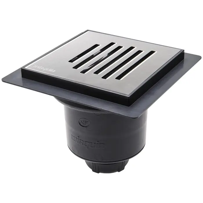 Bonde à chaper Venisio Vertical, finition grille city inox brossé Ø40 - Wirquin Pro Achat Immédiat