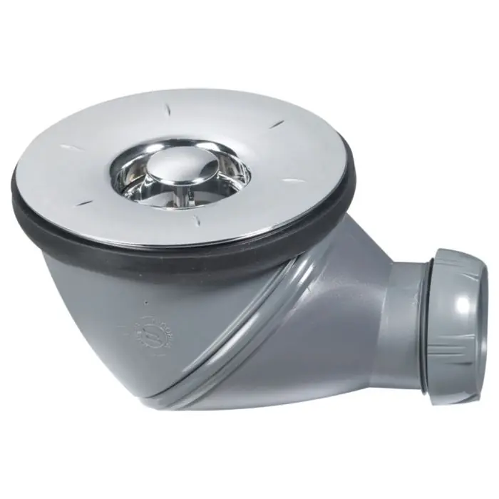 Bonde de Douche NF Ø90 Orientable Horizontale/Verticale JAMES - Grille ABS Chomée - Wirquin Pro Pas Cher