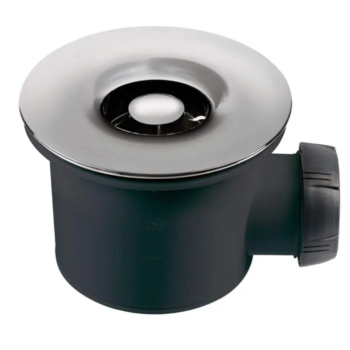 Dernière Chance Bonde de Douche NF Ø90 Horizontale TOURBILLON - Grille plate en ABS chromé - Wirquin Pro