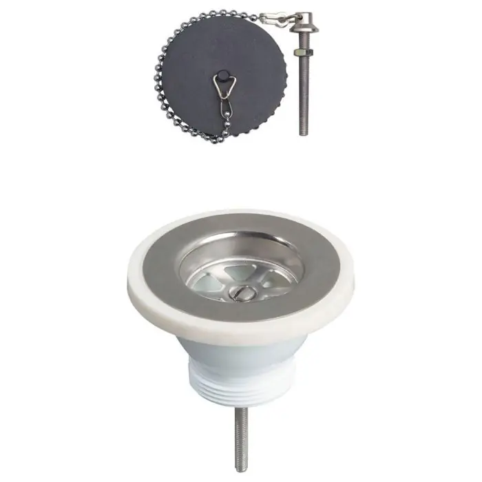 Top Vente Bonde évier Ø60 à bouchon avec grille inox – Wirquin Pro