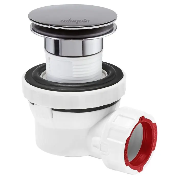 Ensemble Bonde et siphon Lavabo NANO 6.7 Quick-Clac Ø32 mm Dôme Laiton Chromé - Wirquin Pro Livraison Express