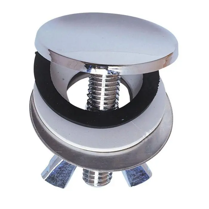 Haute Qualité Cache-trou "de luxe" Lavabo Ø44 mm Inox - Wirquin Pro