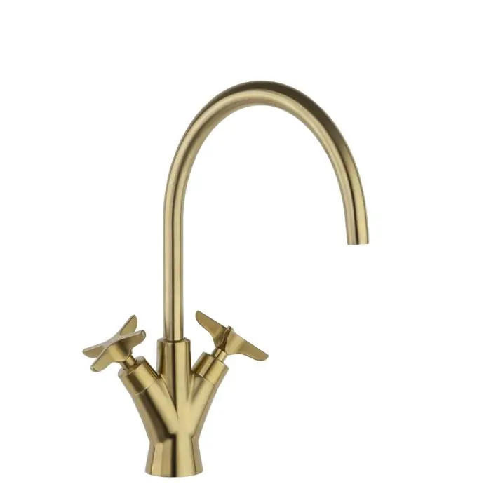 Achetez Aujourd&rsquo;hui Mitigeur de lavabo bec haut mobile 317mm Cuivre brossée ADAGIO