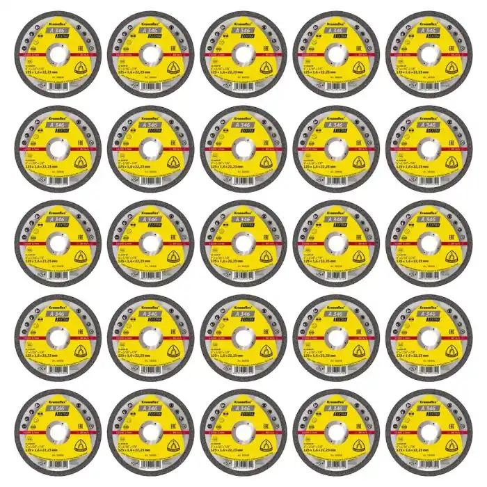 Lot de 25 Disques à tronçonner, Type A 346 EX, 125×1,6×22,23 mm Dernière Chance