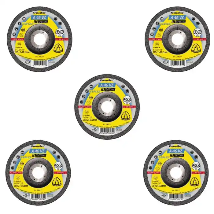 Lot de 5 Disques à tronçonner, Type A 46 VZ, 125x2x22,23 mm Expédition Rapide