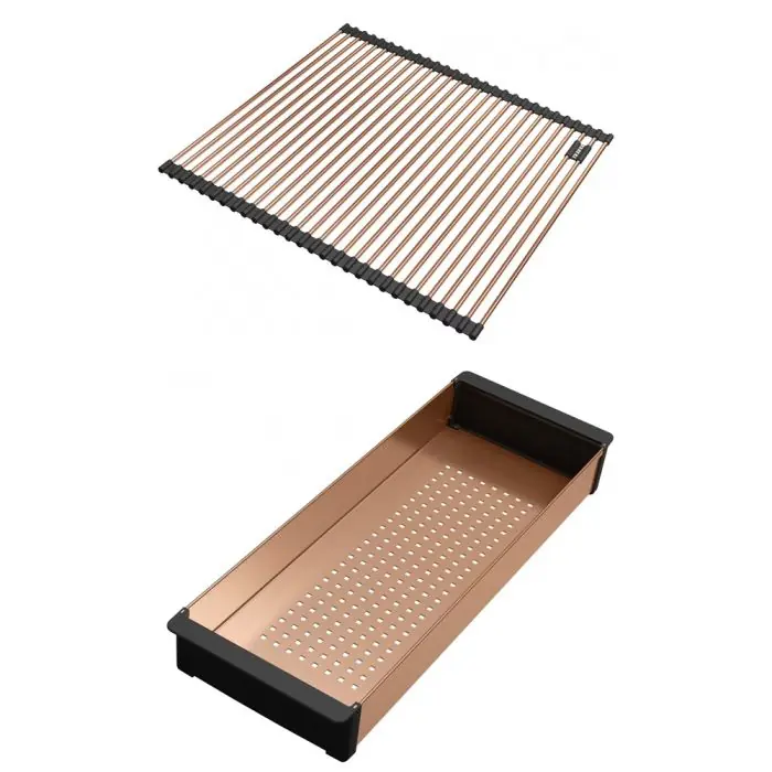 Livraison Express Set accessoires cuves BXM Inox Rollmat et panier égouttoir Cuivre – Franke