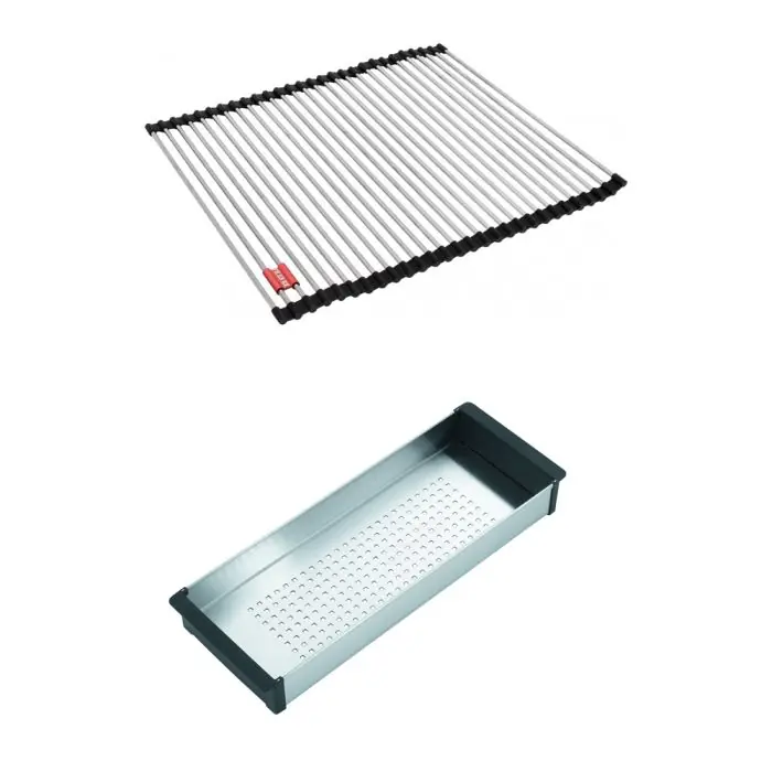 Prix Réduit Set accessoires cuves Planar + Box Inox Rollmat + panier égouttoir – Franke